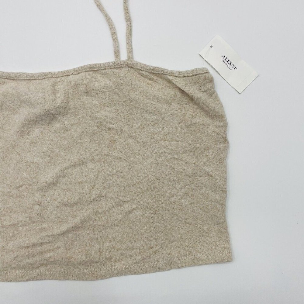 Alfani Womens Size XXL Cropped Ultra-Soft Pajama Tank Top in Oatmeal $35 1601 - Picture 2 of 7